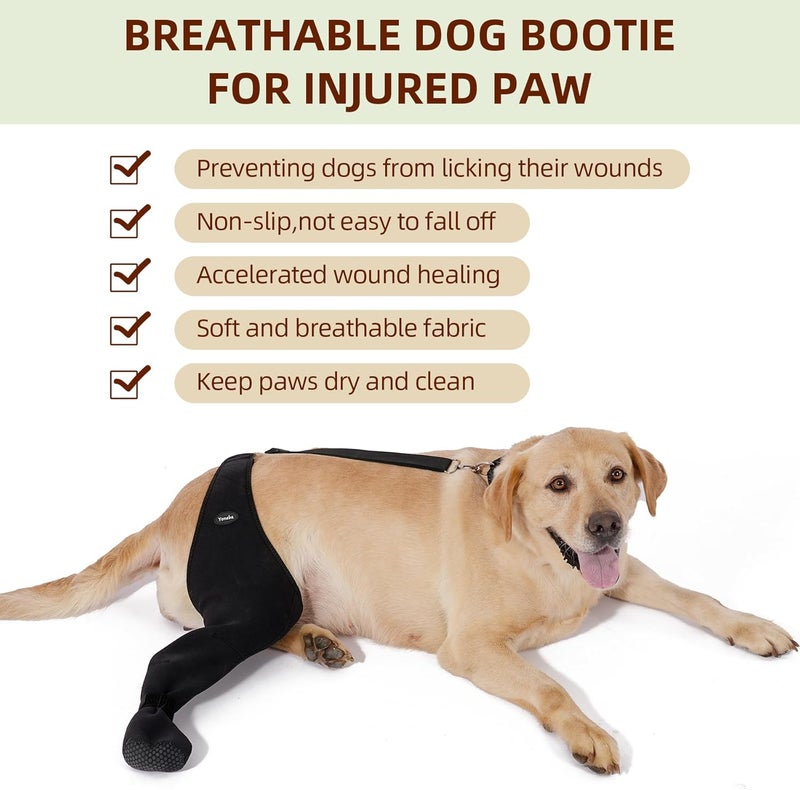 Yoneba Dog Socks to Prevent Licking Paws ，Breathable Leg Sleeve to Stop Licking and Biting， Firm and Secure Adjustable Size Dog Recovery Sleeve Socks (M-Right) - Image 2